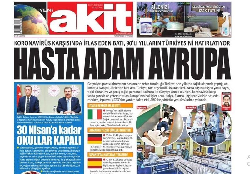 کشور ترکیه , ویروس کرونا ,