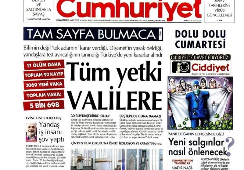 کشور ترکیه , ویروس کرونا ,