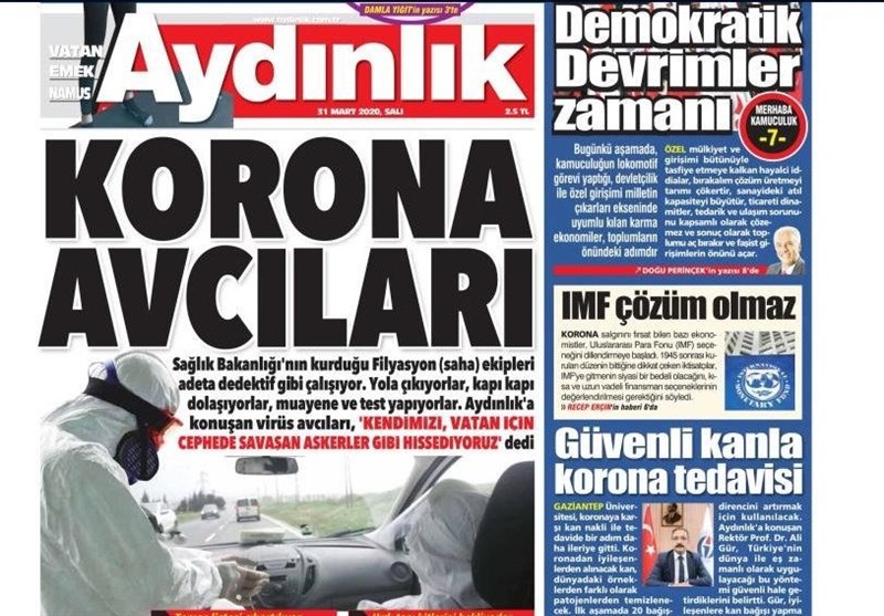 کشور ترکیه , ویروس کرونا ,