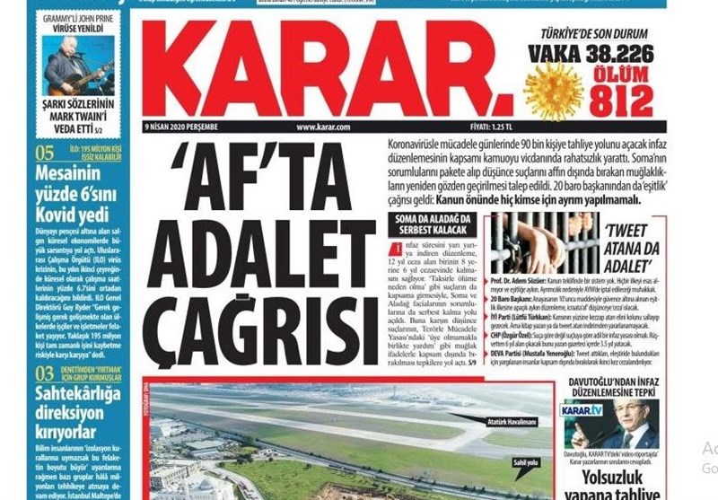 کشور ترکیه , ویروس کرونا ,