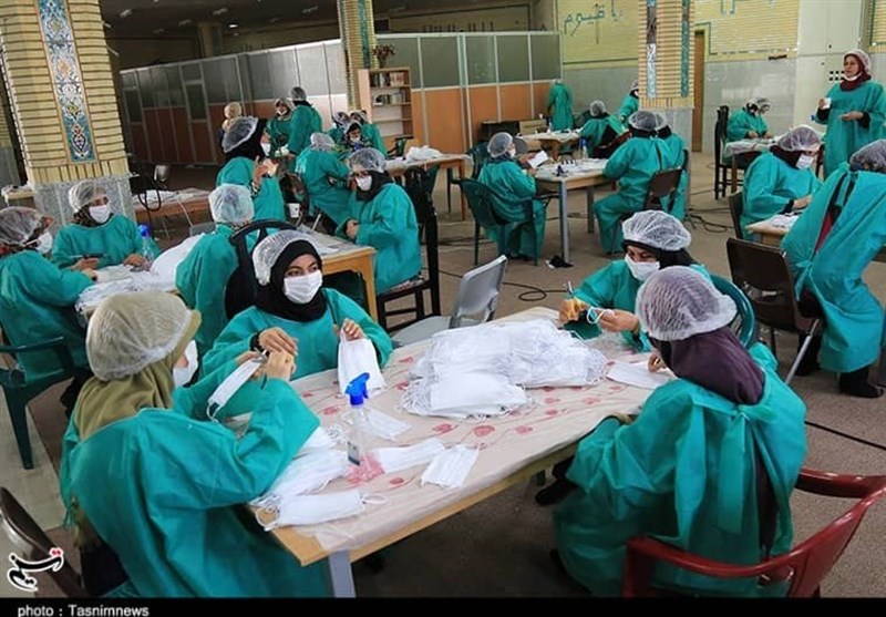 کارگاه مردمی تولید ماسک در مساجد اصفهان