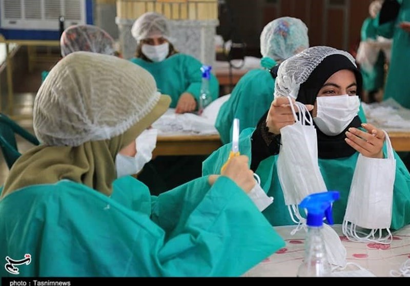 کارگاه مردمی تولید ماسک در مساجد اصفهان