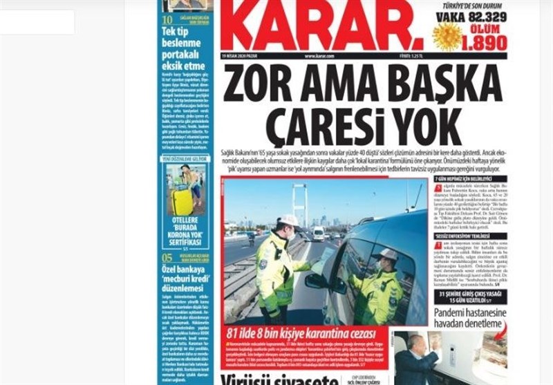 کشور ترکیه , ویروس کرونا ,