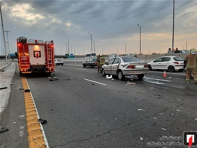 آتش‌نشانی , سازمان آتش‌نشانی تهران , حوادث جاده‌ای , 