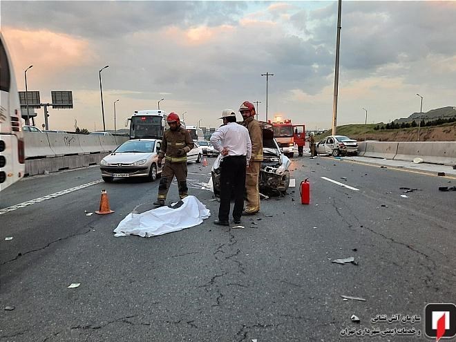 آتش‌نشانی , سازمان آتش‌نشانی تهران , حوادث جاده‌ای , 