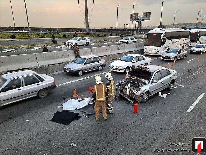 آتش‌نشانی , سازمان آتش‌نشانی تهران , حوادث جاده‌ای , 
