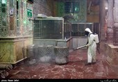 ضدعفونی بازارچه سنتی شهر ری و حرم حضرت عبدالعظیم حسنی (ع)