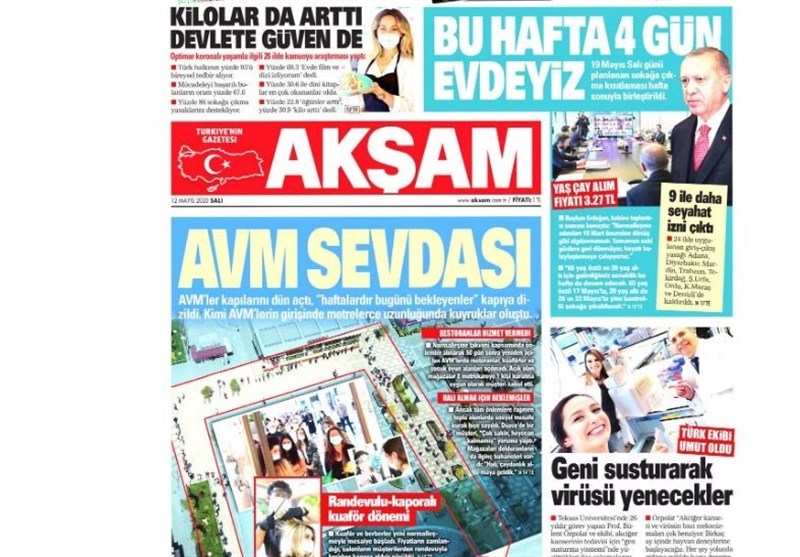 کشور ترکیه , ویروس کرونا ,