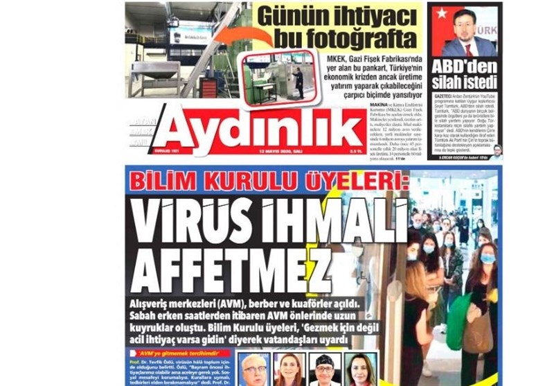 کشور ترکیه , ویروس کرونا ,