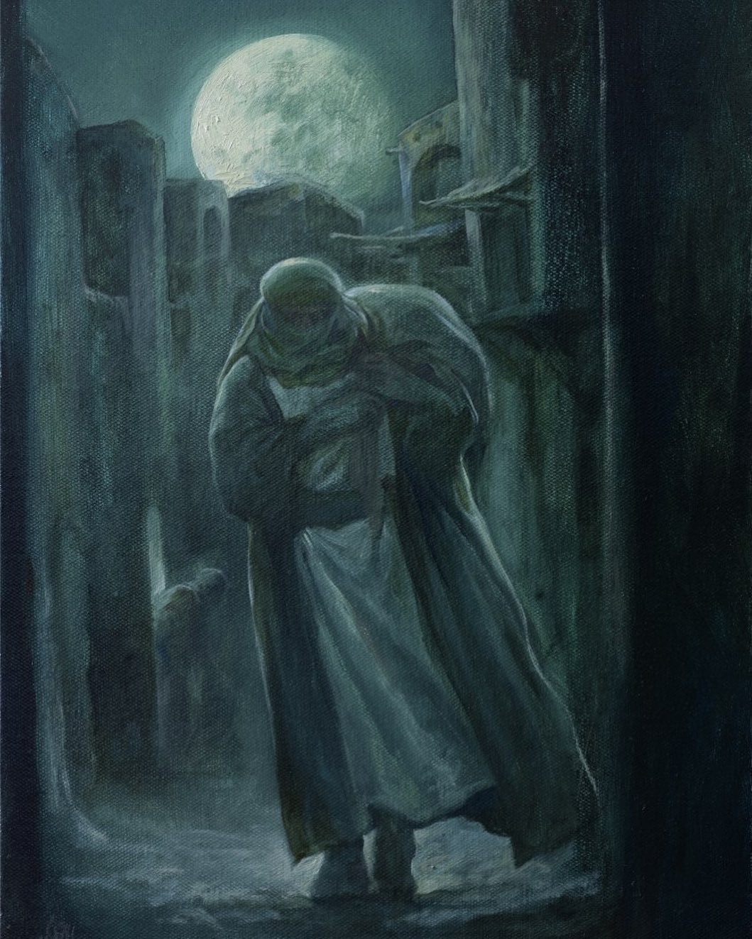 نقاشی , حسن روح الامین , هنرهای تجسمی , ماه مبارک رمضان , شب‌های قدر , امام علی (ع)| حضرت علی (ع) , 