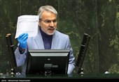 محمدباقر نوبخت رئیس سازمان برنامه و بودجه در جلسه علنی مجلس شورای اسلامی 