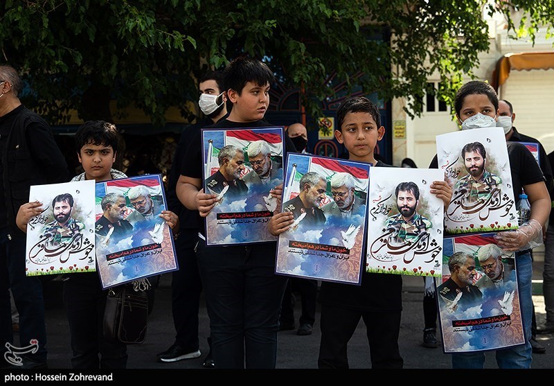 تشییع پیکر فرمانده شهید جواد الله‌کرم