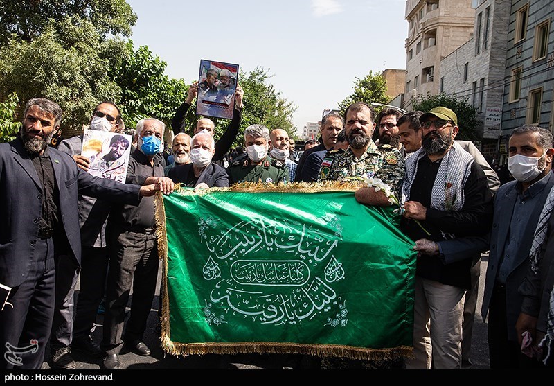 تشییع پیکر فرمانده شهید جواد الله‌کرم