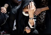 فرزند زنده‌یاد سیروس گرجستانی در مراسم تشییع