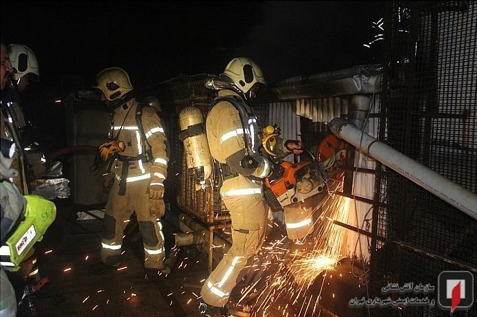 آتش‌نشانی , سازمان آتش‌نشانی تهران , آتش‌سوزی , بازار , 