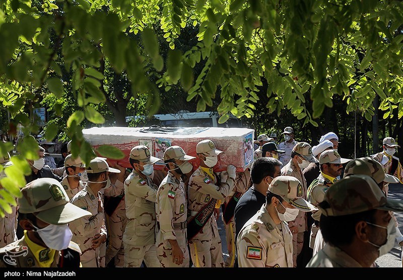 پیکر 4 شهید مرزبانی در مشهدمقدس تشییع شد + فیلم