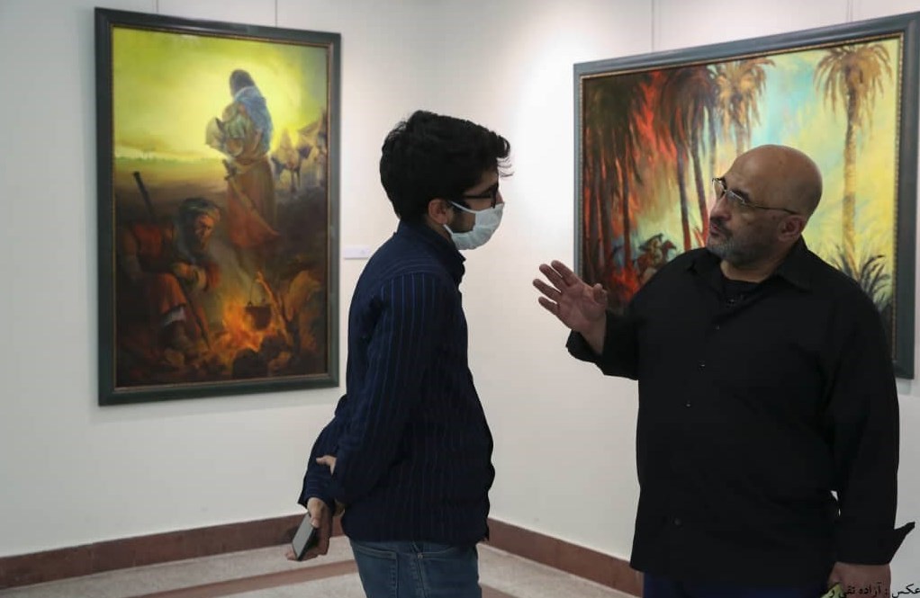 نقاشی , هنرهای تجسمی , عاشورا , ماه محرم , امام حسین (ع) , موکب تسنیم , 