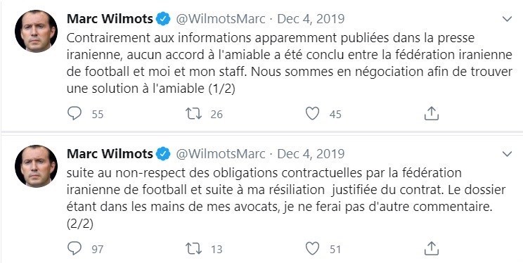 ویلموتس , فدراسیون فوتبال , تیم ملی فوتبال ایران , 