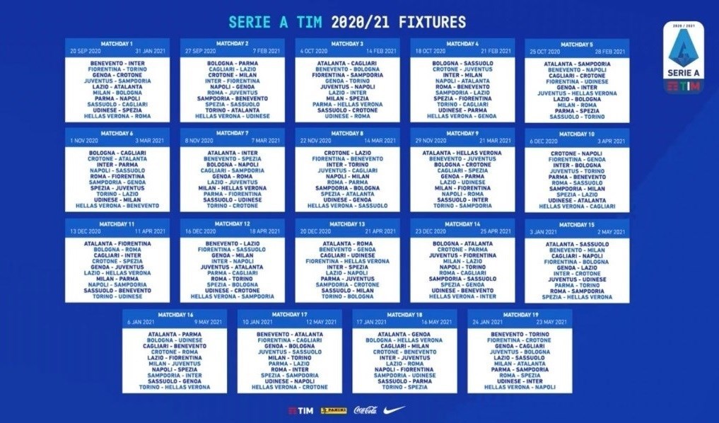 سری A , تیم فوتبال یوونتوس ایتالیا , تیم فوتبال رم ایتالیا , تیم فوتبال اینتر , تیم فوتبال ناپولی ایتالیا , تیم فوتبال میلان ,