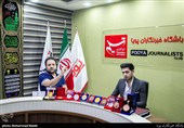 امیر عباس محمدی کوشکی سرپرست تیم اختراعات ایران و سید محمد آرین اکبری مخترع و پژوهشگر در نشست بررسی مشکلات ثبت اختراع و فعالیت مخترعین در کشور