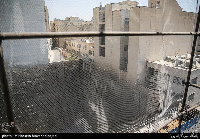 ساختمان ناایمن در  خیابان مرزداران تهران