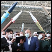 محمدباقر قالیباف رئیس مجلس در مراسم افتتاح نمایشگاه دائمی توانمندی های راهبردی نیروی هوافضای سپاه (پارک ملی هوافضا)