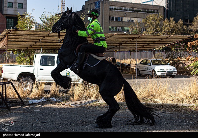 رژه "اسواران" یگان‌ویژه نیروی انتظامی در خیابان ولیعصر (عج)