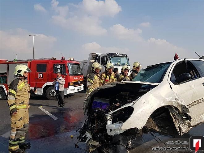 آتش‌نشانی , سازمان آتش‌نشانی تهران , آتش‌سوزی , پلیس راهور | پلیس راهنمایی و رانندگی , حوادث جاده‌ای , 