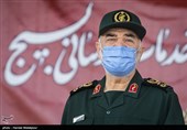 سرلشکر حسین سلامی فرمانده کل سپاه در آیین رونمایی از طرح‌های خدمات‌رسانی بسیج