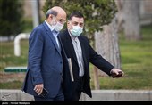 علیرضا آوایی وزیر دادگستری و عبدالعلی علی‌عسگری رئیس سازمان صدا و سیما در حاشیه جلسه هیئت دولت