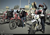اجتماع موتورسواران قزوین در بیعت با رهبر جدید انقلاب