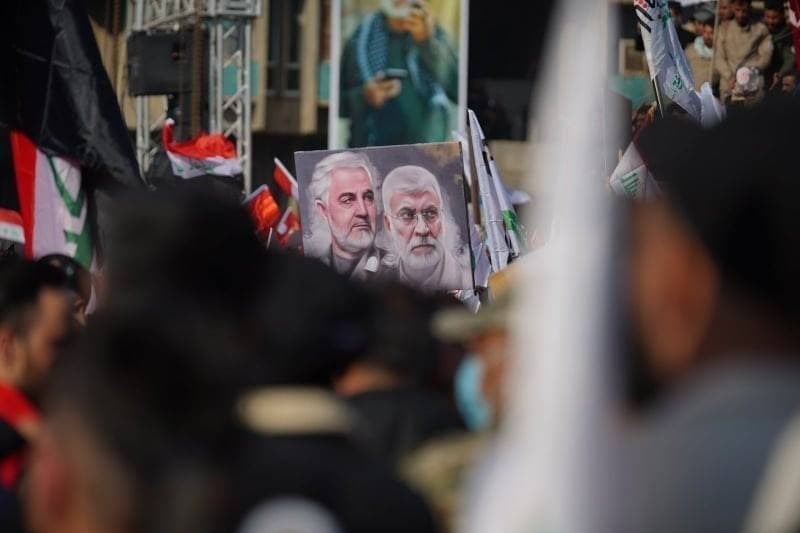 شهید سپهبد قاسم سلیمانی , ابومهدی المهندس , کشور عراق ,