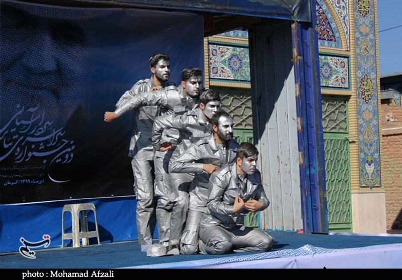 تئاتر مقاومت , تئاتر خیابانی , استان کرمان , شهید سپهبد قاسم سلیمانی , کرونا , شهید , تعزیه , 