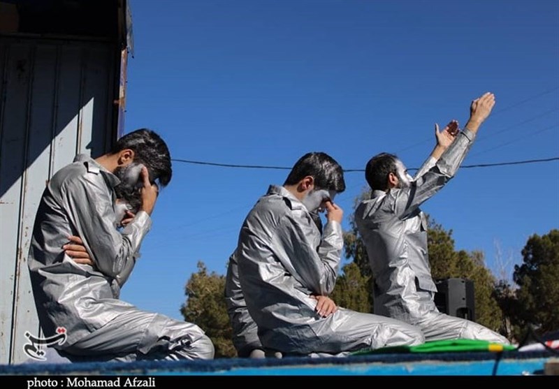 تئاتر مقاومت , تئاتر خیابانی , استان کرمان , شهید سپهبد قاسم سلیمانی , کرونا , شهید , تعزیه , 