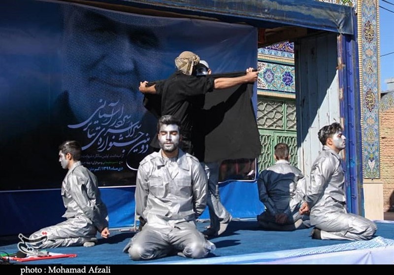 تئاتر مقاومت , تئاتر خیابانی , استان کرمان , شهید سپهبد قاسم سلیمانی , کرونا , شهید , تعزیه , 