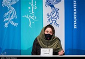 ژاله صامتی بازیگر در نشست خبری فیلم شیشلیک - سی و نهمین جشنواره فیلم فجر
