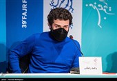 وحید رهبانی بازیگر در نشست خبری فیلم شیشلیک - سی و نهمین جشنواره فیلم فجر