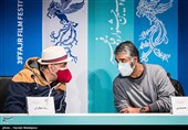 پژمان جمشیدی و رضا عطاران در نشست خبری فیلم شیشلیک - سی و نهمین جشنواره فیلم فجر