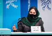 نرگس آبیار کارگردان در نشست خبری فیلم ابلق - سی و نهمین جشنواره فیلم فجر
