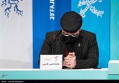 محمدحسین قاسمی تهیه‌کننده در نشست خبری فیلم ابلق - سی و نهمین جشنواره فیلم فجر