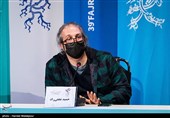حمید نجفی‌راد تدوینگر در نشست خبری فیلم ابلق - سی و نهمین جشنواره فیلم فجر