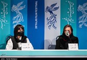 گلاره عباسی و الناز شاکردوست در نشست خبری فیلم ابلق - سی و نهمین جشنواره فیلم فجر
