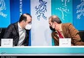 محسن قصابیان بازیگر و سیاوش سرمدی کارگردان در نشست خبری فیلم منصور - سی و نهمین جشنواره فیلم فجر