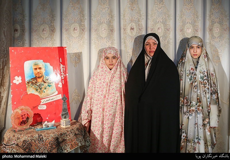 همسر و دختران شهید سعید انصاری