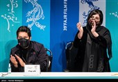 باران کوثری و حامد بهداد در نشست خبری فیلم گیج‌گاه - سی و نهمین جشنواره فیلم فجر