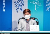میلاد صویلاوی بازیگر در نشست خبری فیلم یدو - سی و نهمین جشنواره فیلم فجر