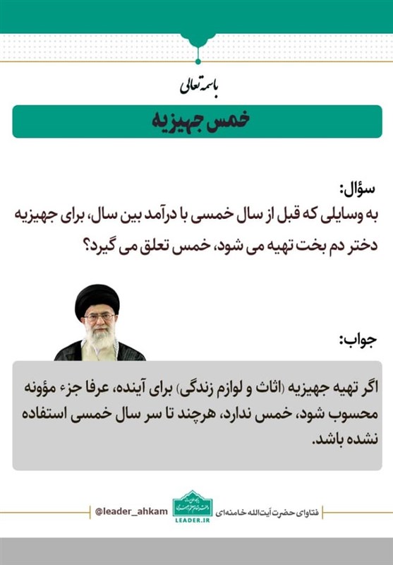 رهبر , احکام دینی , مرجع تقلید , آیت الله خامنه ای , امام خامنهای ,