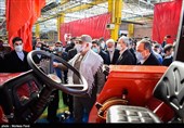 آیین افتتاح خط تولید دو نوع تراکتور جدید در شرکت تراکتورسازی تبریز