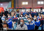 آیین افتتاح خط تولید دو نوع تراکتور جدید در شرکت تراکتورسازی تبریز