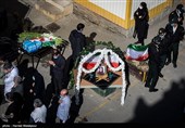 تشییع پیکر شهید مدافع سلامت مهشید گودرز در بیمارستان لقمان تهران
